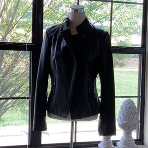 Michael Kors Black Leather Jacket Sz M